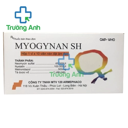 Myogynan SH - Viên đặt âm đạo giảm viêm nhiễm phụ khoa hiệu quả