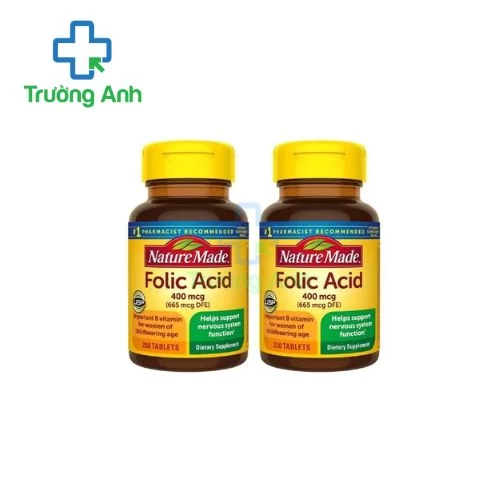 Nature Made Folic Acid 400 mcg - Giúp bổ Folic Acid cho cơ thể