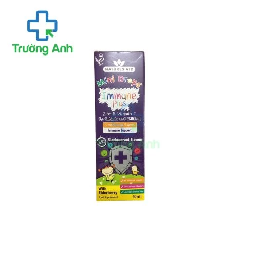 Natures Aid Mini Drops Immune Plus - Giúp tăng cường hệ miễn dịch cho trẻ