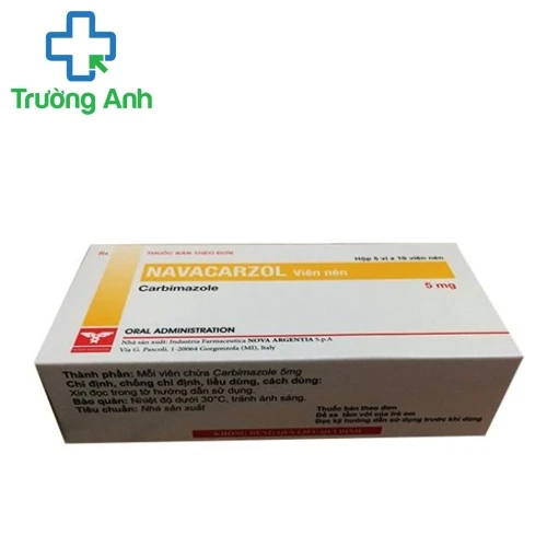 Navacarzol 5mg - Thuốc điều trị rối loạn tuyến giáp hiệu quả của Italy