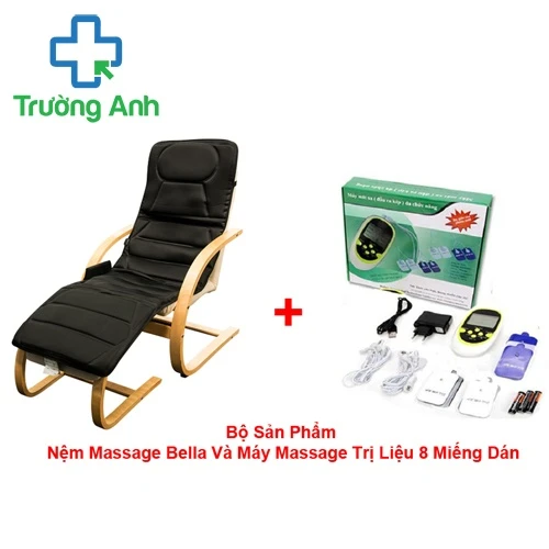 Nệm Massage Toàn Thân Bella 10 Động Cơ + Máy Massage Vật Lý Trị Liệu 8 Miếng Dán