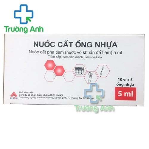 Nước cất ống nhựa 5ml CPC1HN - Dung môi, nước cất hòa tan