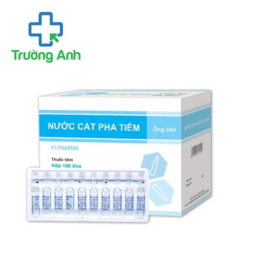 Nước cất pha tiêm F.T.Pharma - Dùng làm dung môi pha thuốc tiêm