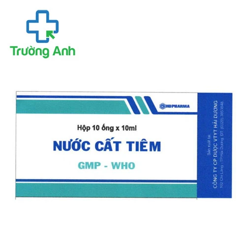 Nước cất tiêm 10ml HD Pharma - Dùng pha thuốc tiêm hiệu quả