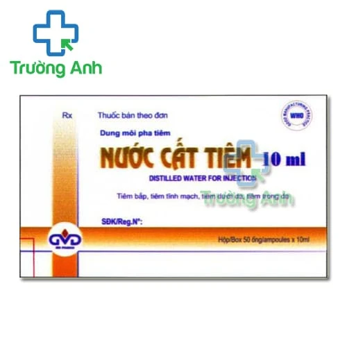 Nước cất tiêm 10ml MD Pharco - Dung môi pha loãng chế phẩm hiệu quả