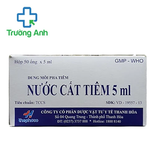 Nước cất tiêm 5ml Thephaco - Dung dịch pha tiêm hiệu quả