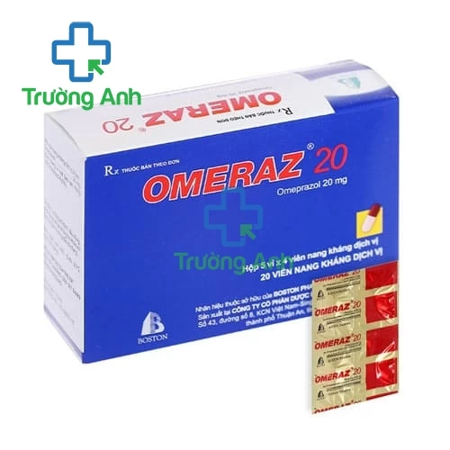 Omeraz 20mg - Thuốc điều trị viêm loét dạ dày, tá tràng hiệu quả