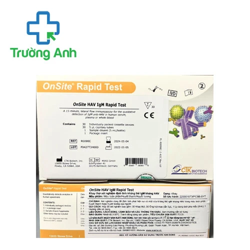 Kit thử nhanh viêm gan A OnSite HAV IgM Rapid Test (30 test)