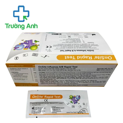 Kit thử nhanh cúm A và cúm B OnSite Influenza A/B Rapid Test (25 test)