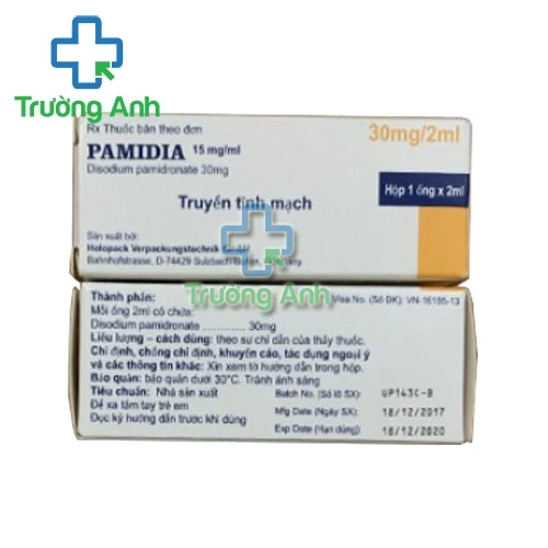 Pamidia 30mg/2ml - Thuốc điều trị các bệnh lý do tăng sự tiêu xương của Đức