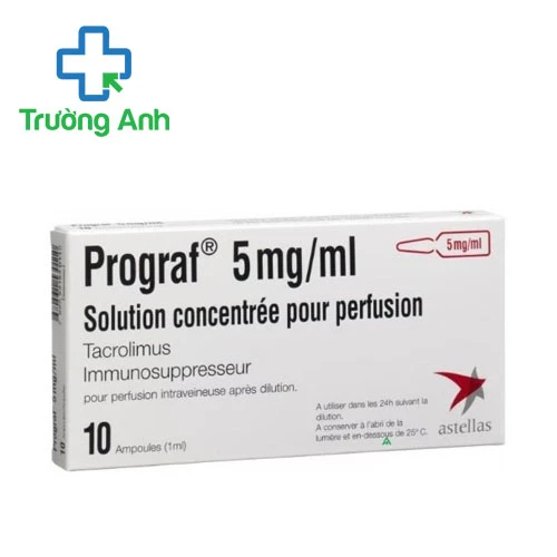 Prograf 5mg/ml Astellas - Thuốc phòng ngừa sự đào thải cơ quan ghép hiệu quả