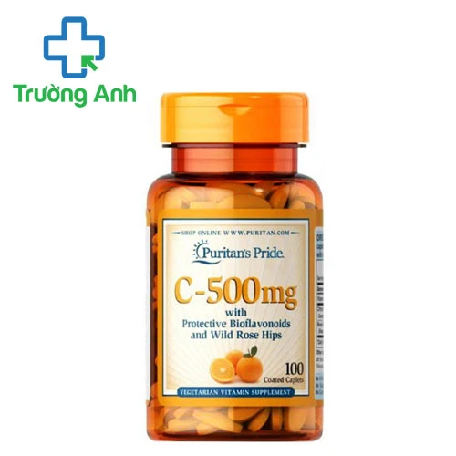 Puritans Pride C-500mg (100 viên) - Viên uống bổ sung Vitamin C của Mỹ 