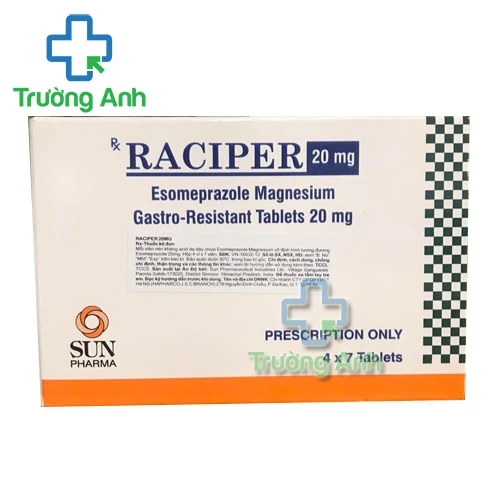 Raciper 20mg - Thuốc điều trị loét dạ dày, tá tràng của Sun Dược