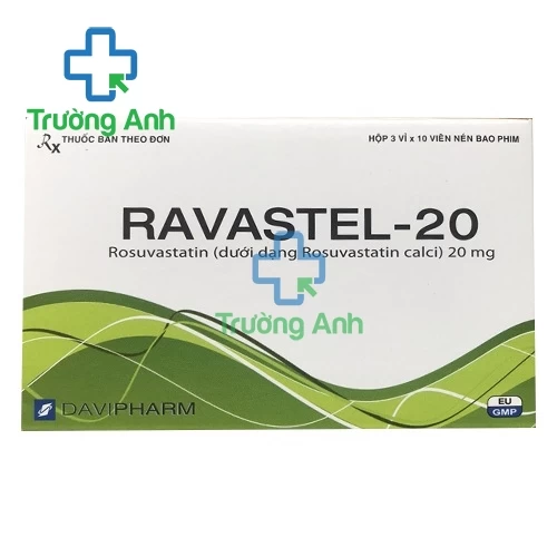 Ravastel-20 - Thuốc phòng ngừa bệnh tim mạch hiệu quả của Davipharm