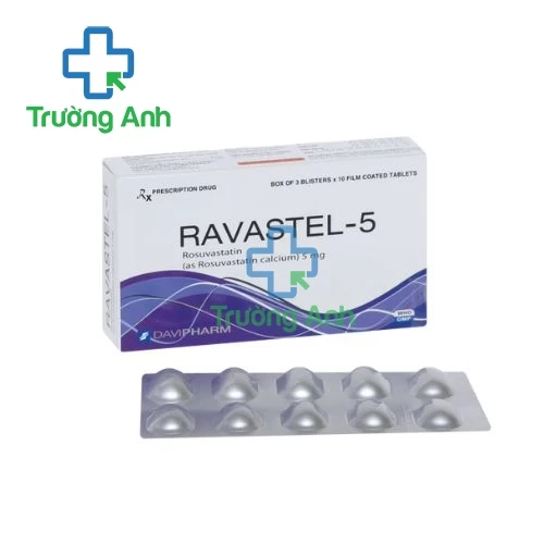 Ravastel-5 - Thuốc điều trị tăng cholesterol huyết và ngăn ngừa tim mạch