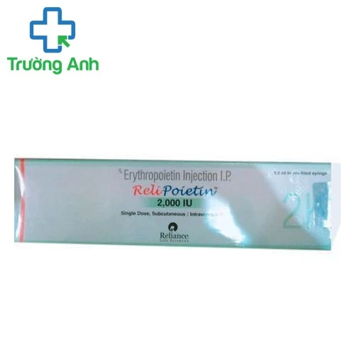 Relipoietin 2000IU - Thuốc điều trị thiếu máu hiệu quả của Ấn Độ