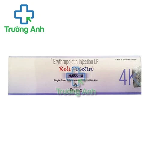 Relipoietin 4000 IU Erythropoietin người tái tổ hợp 4000 IU - Thuốc điều trị thiếu máu