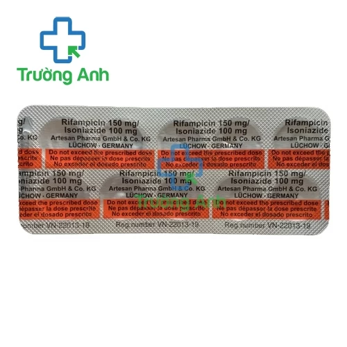 Rifampicin 150mg/ Isoniazide 100mg Artesan Đức - Thuốc điều trị lao hiệu quả