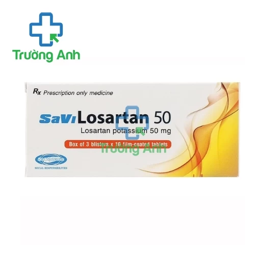 SaVi Losartan 50 - Thuốc điều trị tăng huyết áp, suy tim hiệu quả