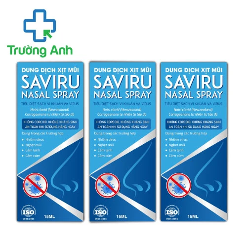 Saviru Nasal Spray 15ml - Dung dịch xịt mũi giúp vệ sinh mũi hiệu quả