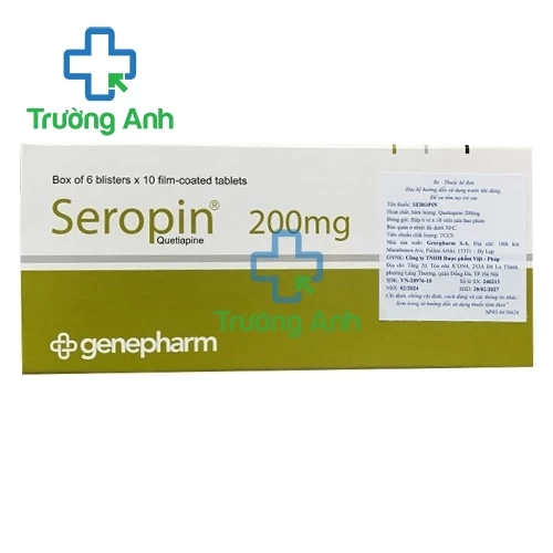 Seropin 200mg - Thuốc điều trị tâm thần phân liệt hiệu quả của Hy Lạp