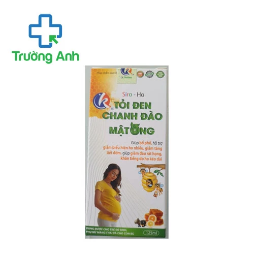 Siro ho Tỏi Đen Mật Ong Chanh Đào 125ml - Hỗ trợ bổ phế, giảm ho