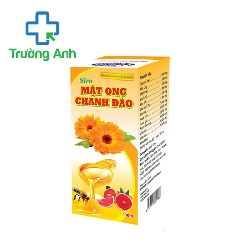 Siro Mật ong chanh đào 100ml HanoiPharma - Hỗ trợ nhuận phế tiêu đờm hiệu quả