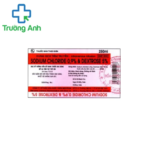 Sodium chloride 0,9% dextrose 5% - Cung cấp năng lượng cho cơ thể