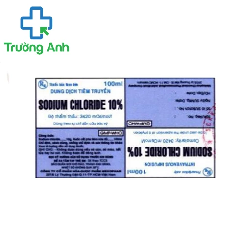 Sodium Chloride 10% Mekophar - Bổ sung Sodium chloride hiệu quả