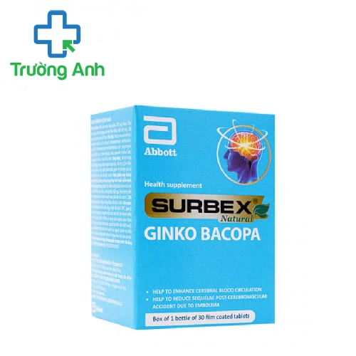 Surbex Natural Ginko Bacopa - Hỗ trợ tăng cường tuần hoàn não