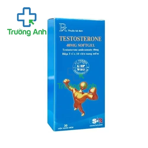 Testosterone 40mg Softgel Usarichpharm - Thuốc bổ sung testosterone ở nam giới