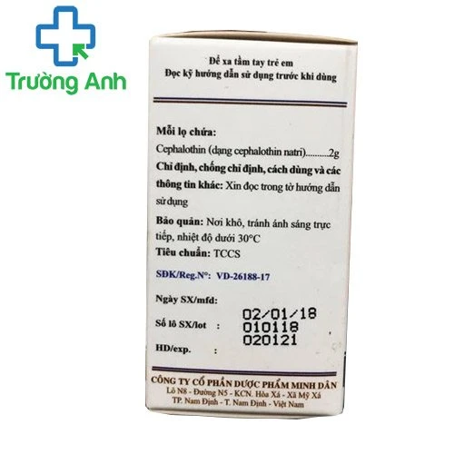 Cephalothin 2g MD Pharco - Thuốc điều trị nhiễm khuẩn hiệu quả