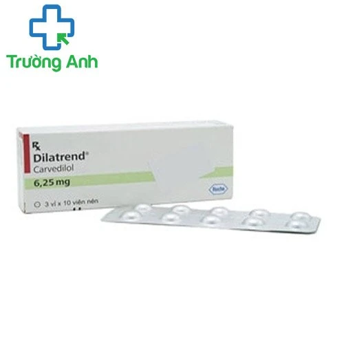 Dilatrend 6.25mg - Thuốc điều trị cao huyết áp, suy tim hiệu quả của Roche