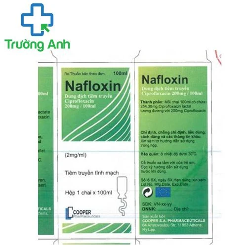 Nafloxin solution for infusion 200mg/100ml - Thuốc điều trị nhiễm khuẩn của Cooper