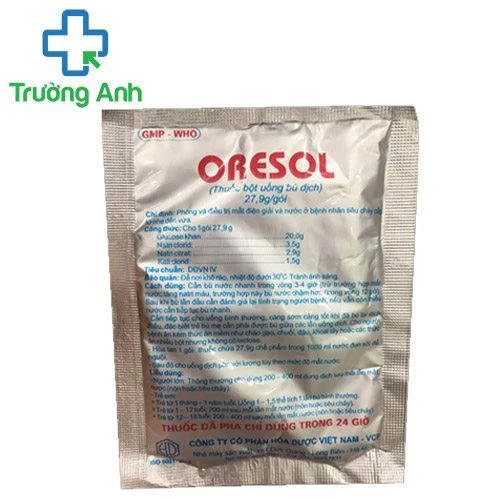 Oresol Hóa dược - Thuốc điều trị chứng mất nước & chất điện giải