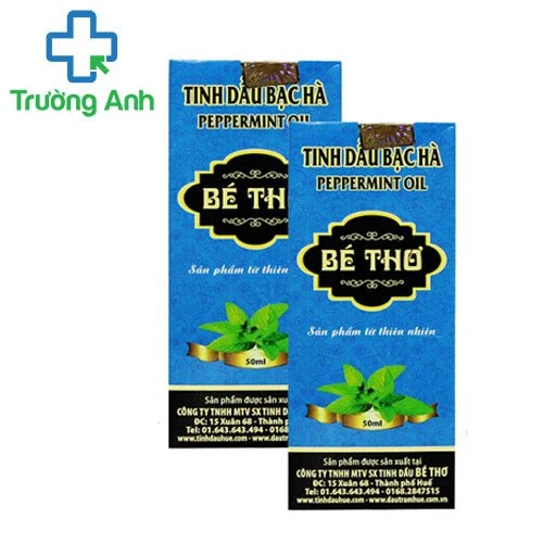 Tinh dầu bạc hà Bé Thơ 50ml - Trị ho, cảm cúm hiệu quả