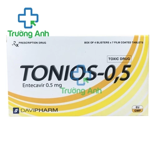 Tonios-0,5mg Davipharm - Thuốc điều trị viêm gan B hiệu quả