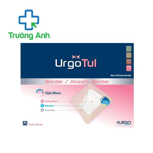 Băng Lipido-Colloid thấm hút Urgotul Absorb Border (Silicone) 15cm x 20cm