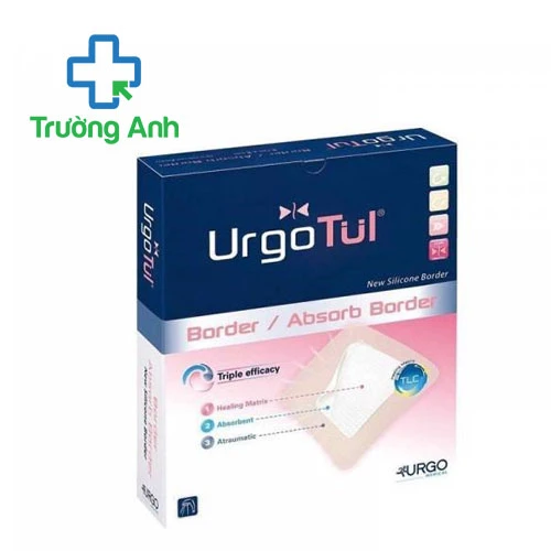 Băng Lipido-Colloid thấm hút Urgotul Absorb Border (Silicone) 8cm x 15cm