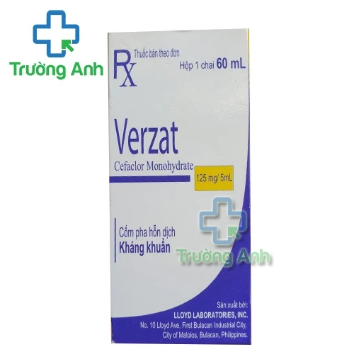 Verzat 125/5ml - Thuốc kháng sinh điều trị nhiễm khuẩn hiệu quả