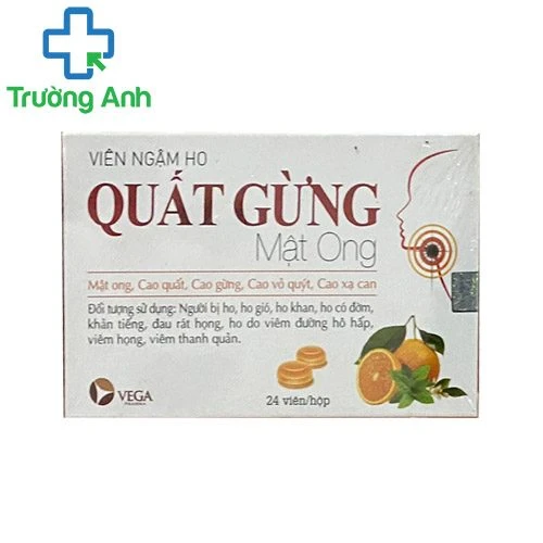 Viêm ngậm ho Quất gừng mật ong Vega - Giúp giảm viêm đường hô hấp trên hiệu quả