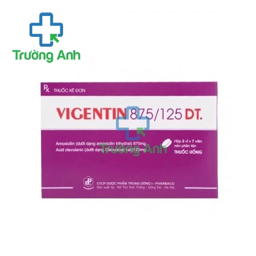 Vigentin 875/125 DT - Thuốc điều trị nhiễm trùng hiệu quả của Pharbaco