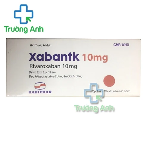 Xabantk 10mg Hadiphar - Thuốc dụ phòng đột quỵ 