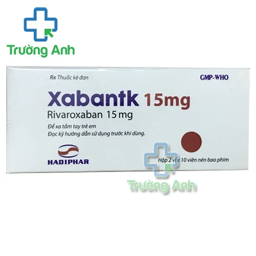 Xabantk 15mg Hadiphar - Thuốc điều trị thuyên tắc huyết khối tĩnh mạch