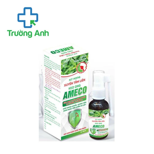 Xịt họng xuyên tâm liên keo ong Ameco - Giảm nguy cơ viêm đường hô hấp