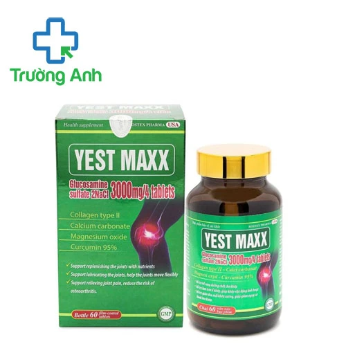 Yest Maxx Glucosamin 3000mg/4 (Xanh) - Viên uống giảm đau nhức xương khớp