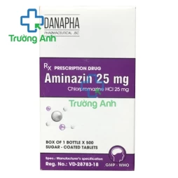 Aminazin 25mg 500 viên - Thuốc trị tâm thần hiệu quả của Danapha