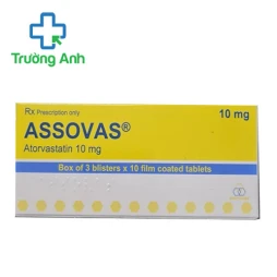 Assovas 10mg Replek Farm - Thuốc điều trị tăng cholesterol máu hiệu quả