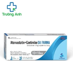 Atorvastatin + Ezetimibe-5A Farma 10+10 mg - Trị tăng cholesterol