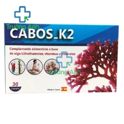 Cabos K2 NutriSpain - Hỗ trợ bổ sung canxi, vitamin D3 và K2 cho cơ thể